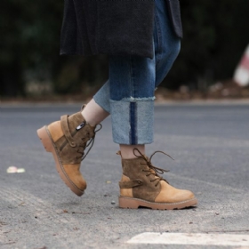 Leather Lace Up Dame Martin Boots