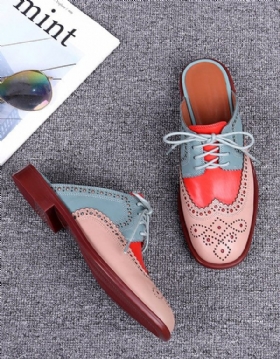 New Vintage Oxfords Slides For Kvinner