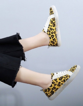 Lerretstrykk Leopard Fritidssko For Kvinner