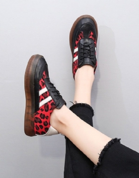 Thick Cow Tendon Casual Leopard Print Joggesko