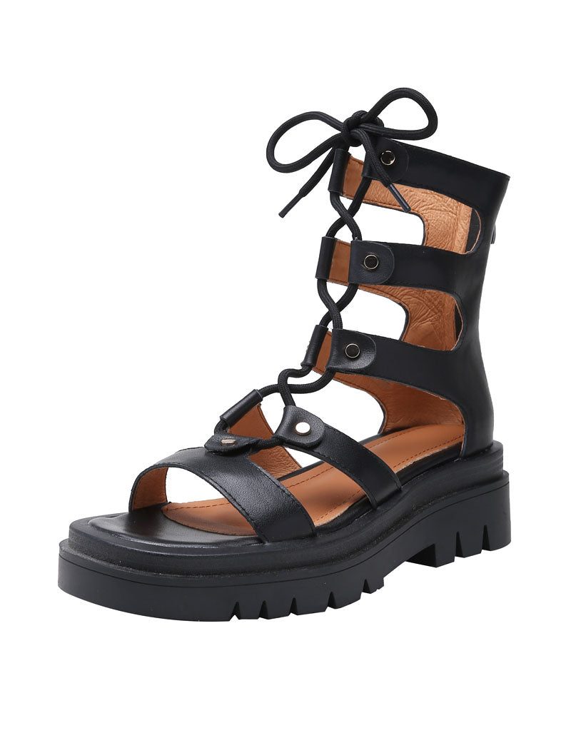 Vintage Sandaler I Romersk Stil Med Snøring I Sommer