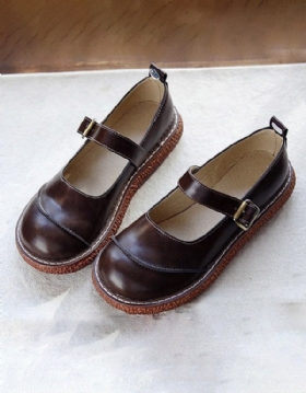 Rundt Hode For Kvinner Retro Mary Jane Sko