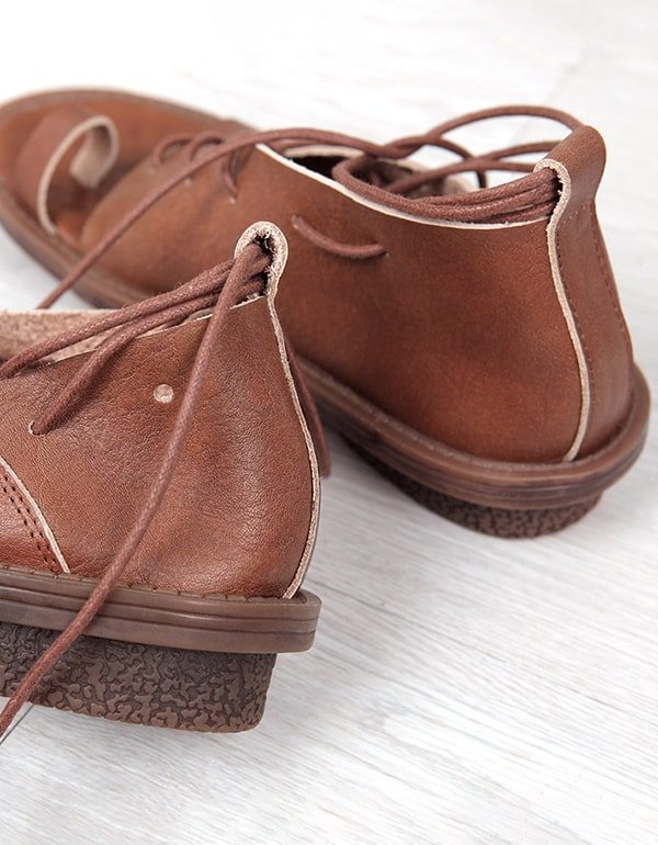 Håndlagde Summer Cross Strap Roman Sandaler