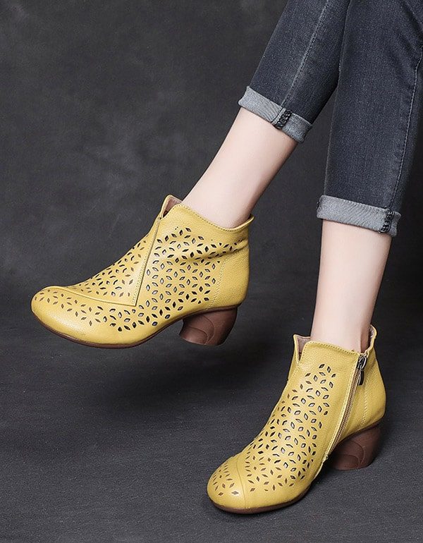 Dame Sommer Hule Retro Chunky Boots