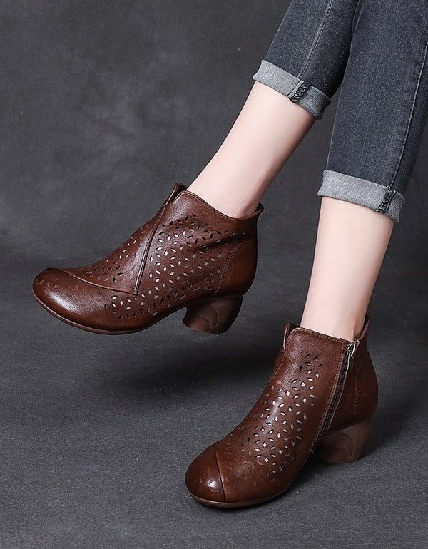 Dame Sommer Hule Retro Chunky Boots