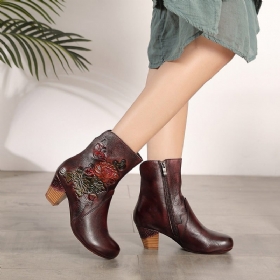 Håndlagde Vintage Chunky Mid Boots