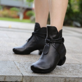 Retro Chunky Short Boots I Skinn | Gave Sko