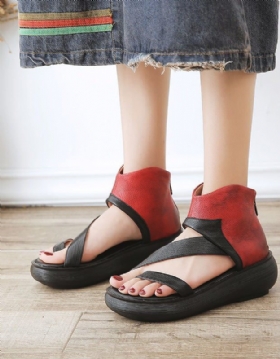 Håndlagde Sandaler Med Kilerem