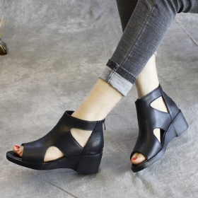 Leather Fish Toe Fashion Hule Sandaler