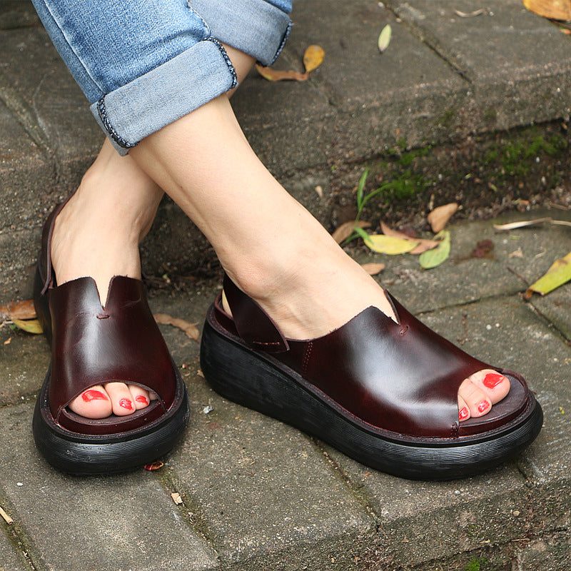 Sommer Retro Wedge Sandaler Dame | Gave Sko