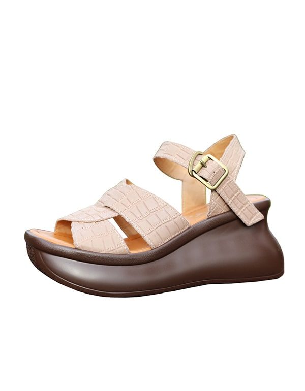 Summer Justerbare Retro Wedge Sandaler