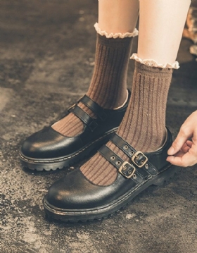 Dobbel Spenne Mary Jane Vintage Damesko