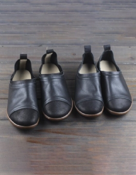 Komfortable Håndlagde Retro-skinn-slip-on Flate Sko