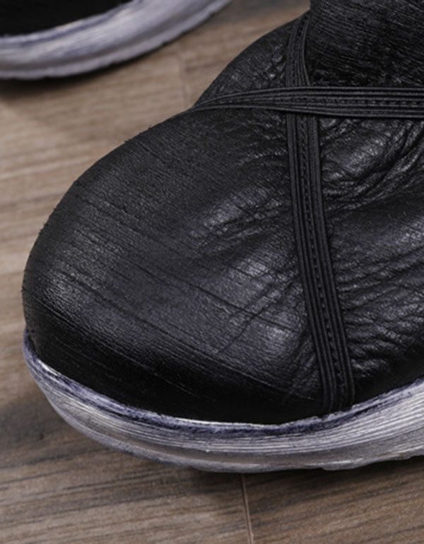 Håndlagde Retro Leather Casual Walking Sko