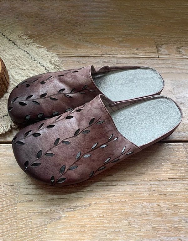 Komfortable Slip On Kvinner Retro Tøfler