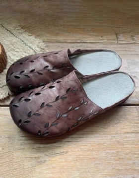 Komfortable Slip On Kvinner Retro Tøfler
