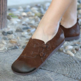 Retro Casual Myk Bunn Flate Sko For Kvinner