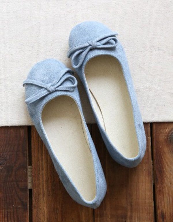 Søt Bowknot Myke Komfortable Flate Sko