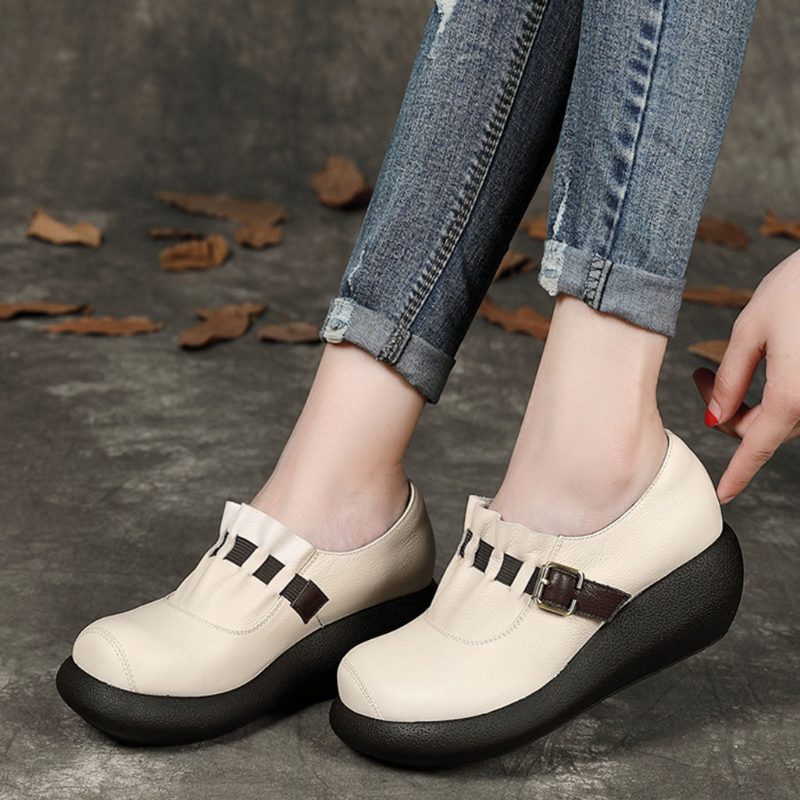 Spring Spenne Wedge Retro Sko